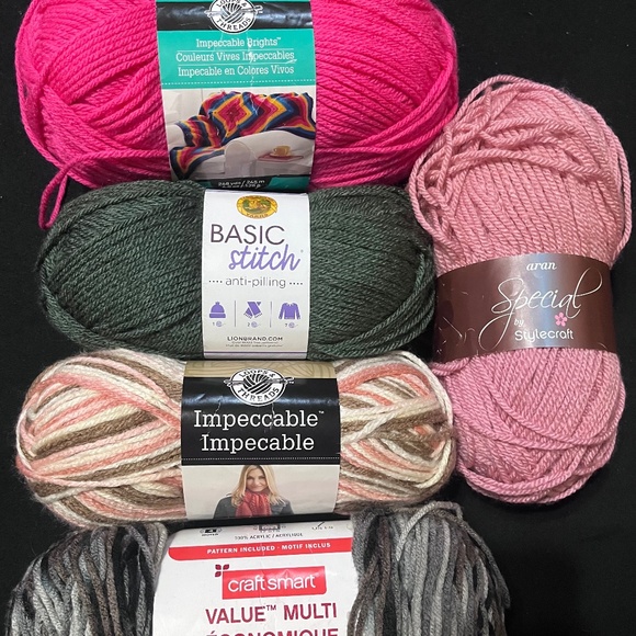 Various brands yarn bundle - Impeccable, Stylecraft, Basic Stitch, Craft Smart - Picture 1 of 1